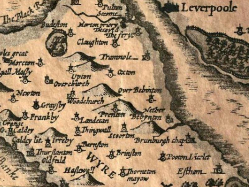 Map of the Wirral. 1611